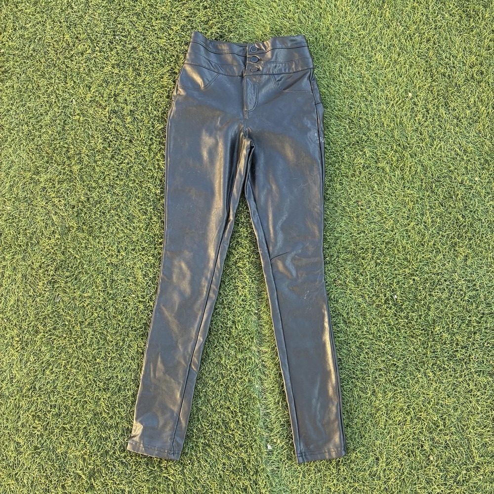BBJ Los Angeles Faux Leather Pants Women's Size 00/23 22x28
